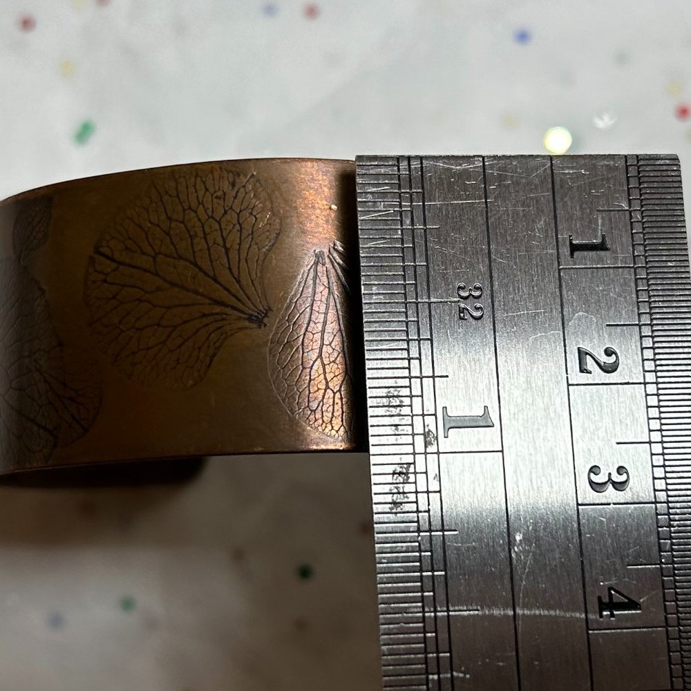 Vintage Solid Copper Art Studio Leaf Botanical Im… - image 4